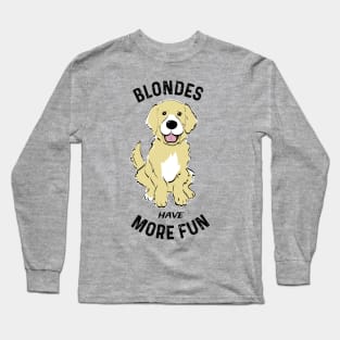 Funny Golden Retriever Blondes Retriever Dog Fan Long Sleeve T-Shirt